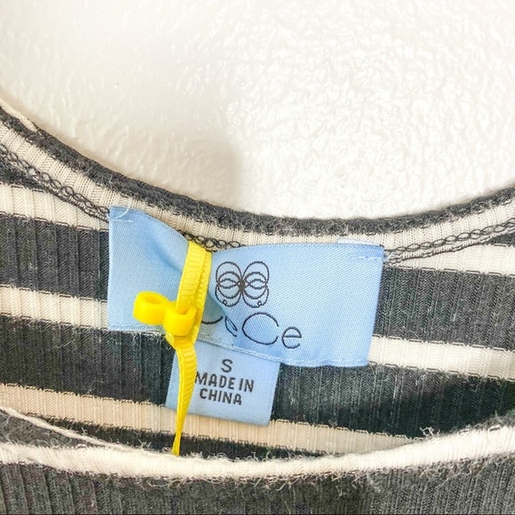 CeCe Tie Rib Knit Stripe Dress - Picture 5 of 9